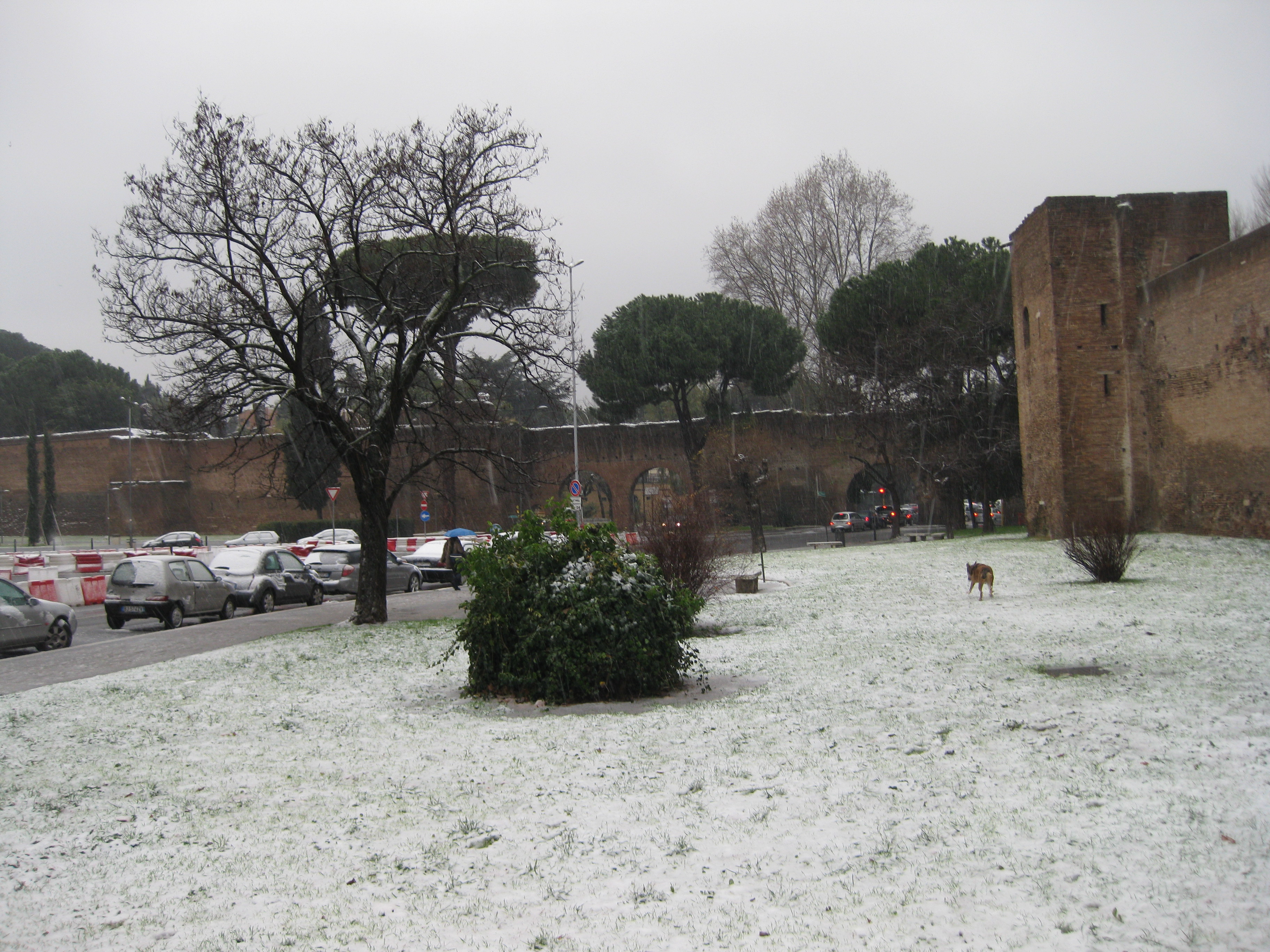 La neve a Porta Metronia