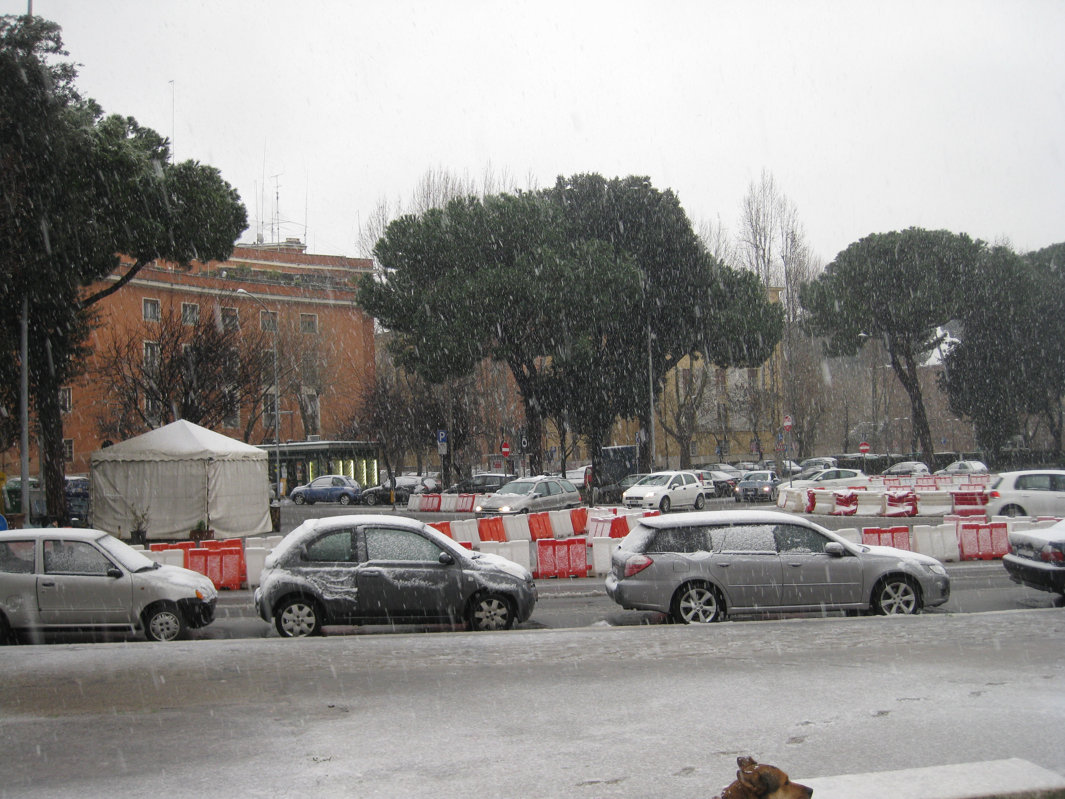 La neve a Porta Metronia