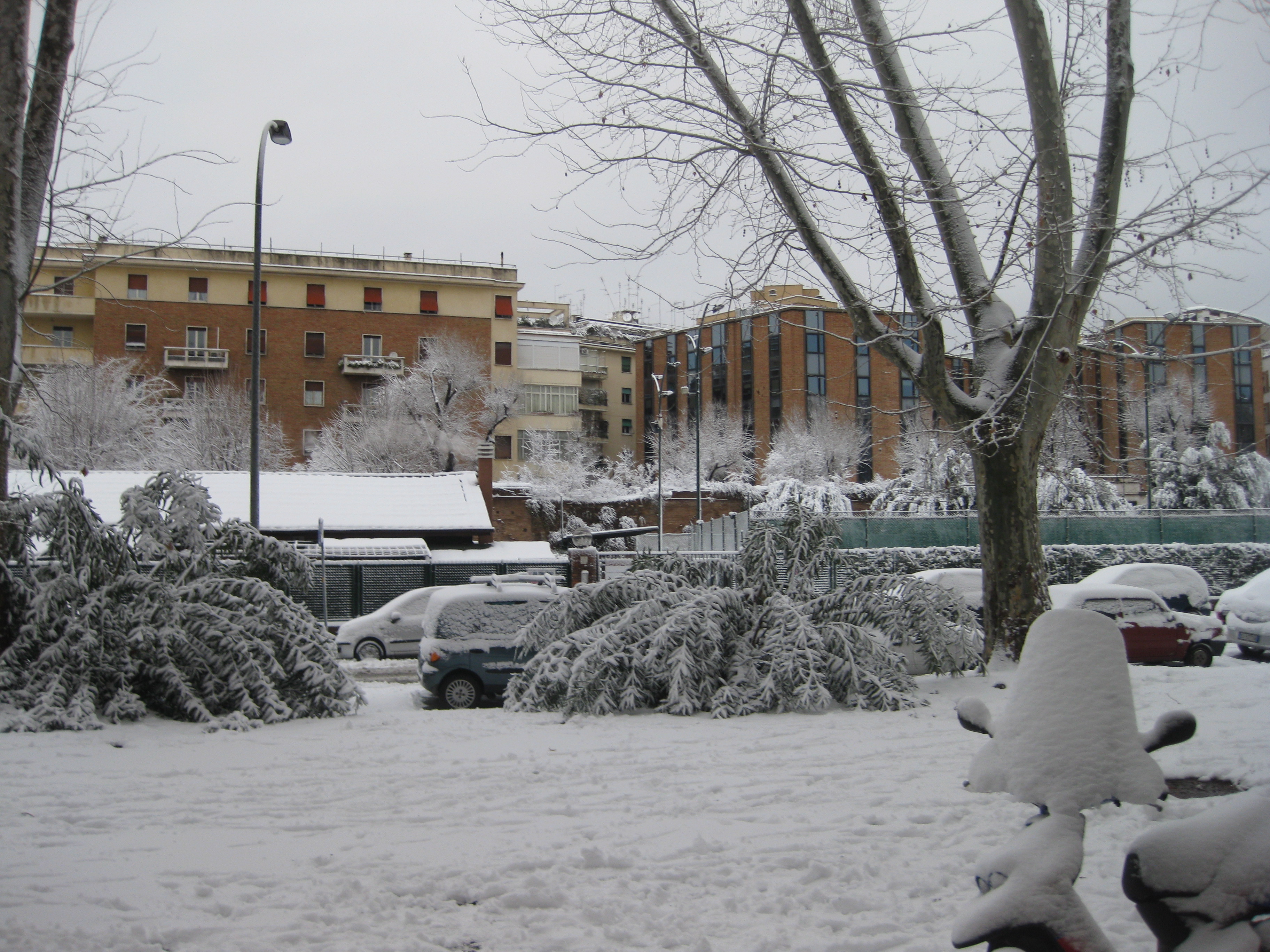 La neve a Porta Metronia