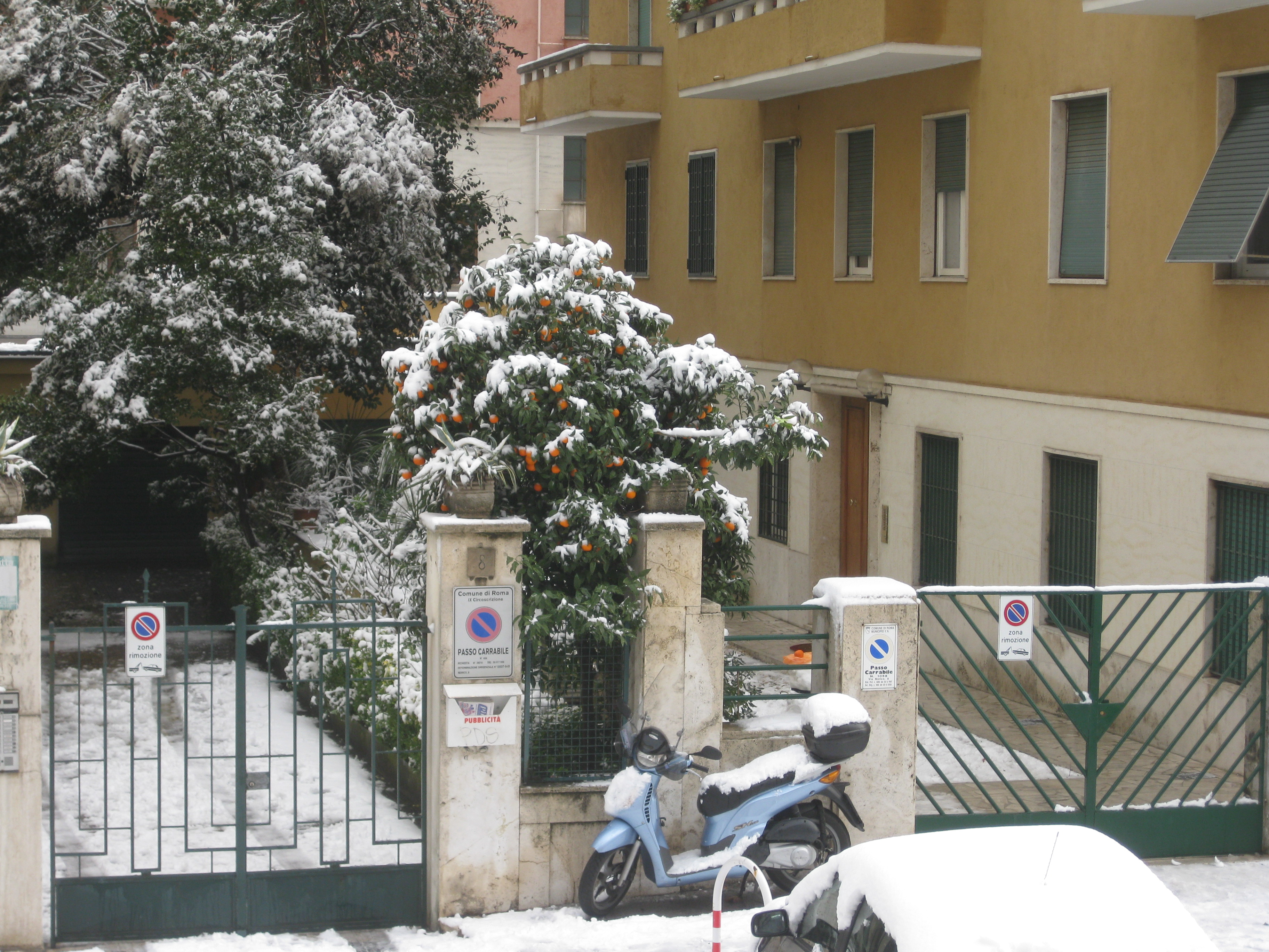 La neve a Porta Metronia