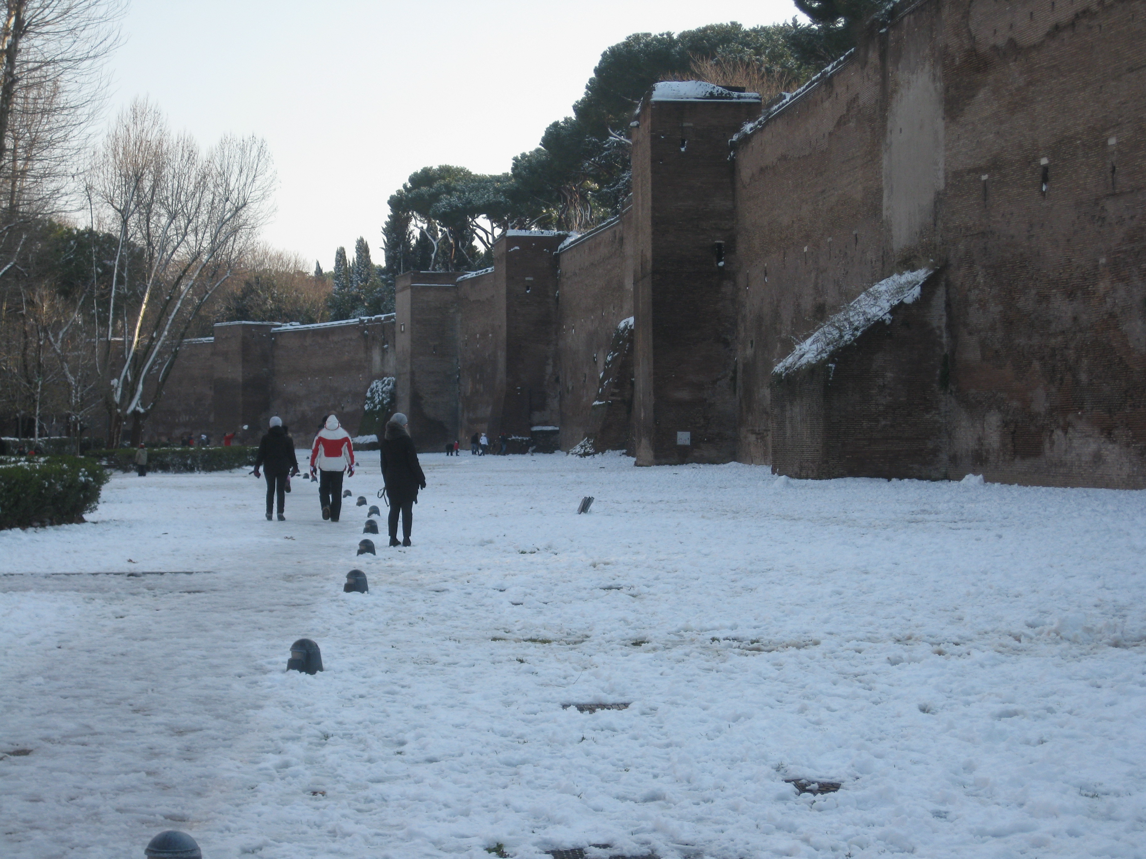 La neve a Porta Metronia