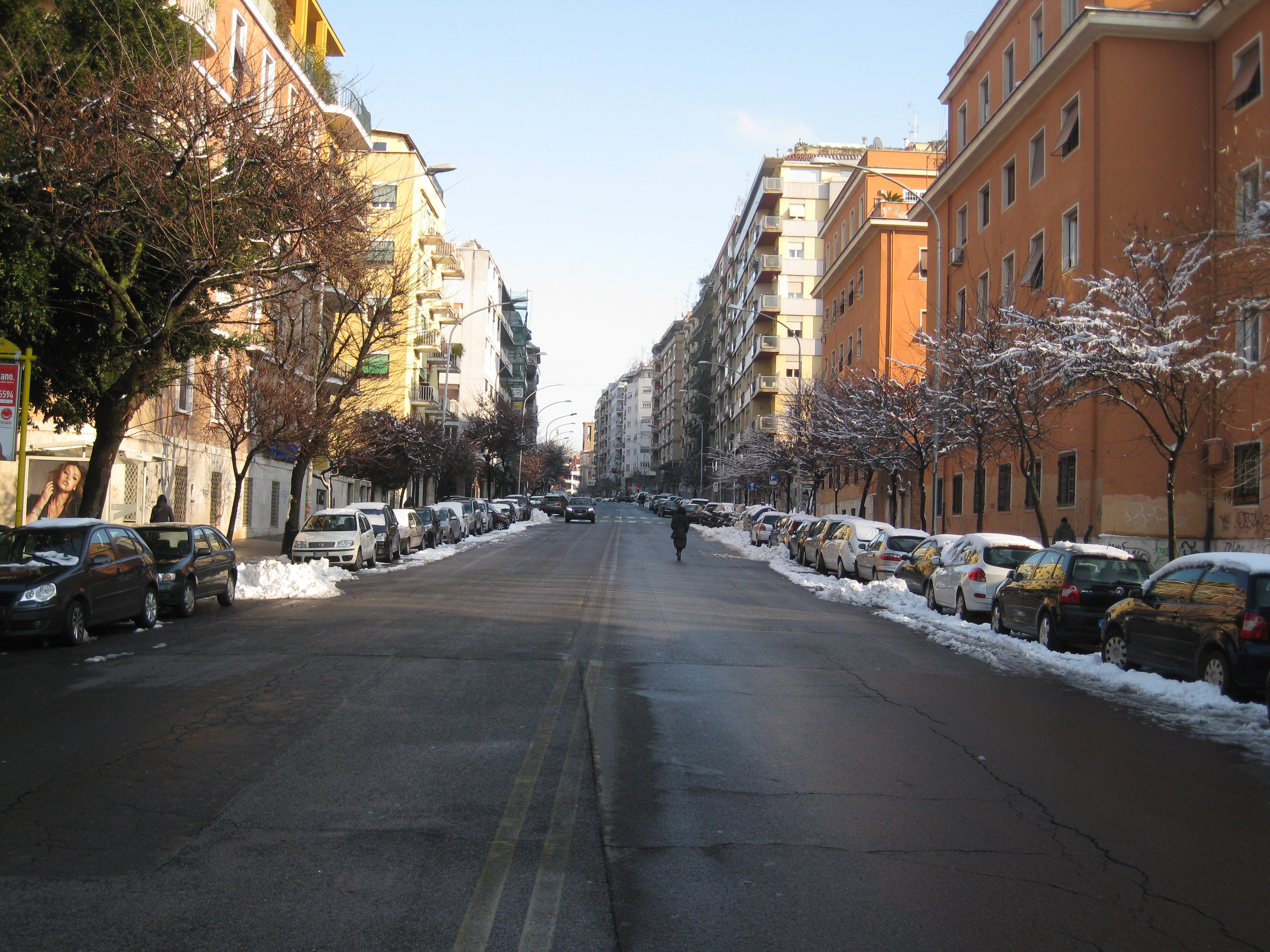 La neve a Porta Metronia