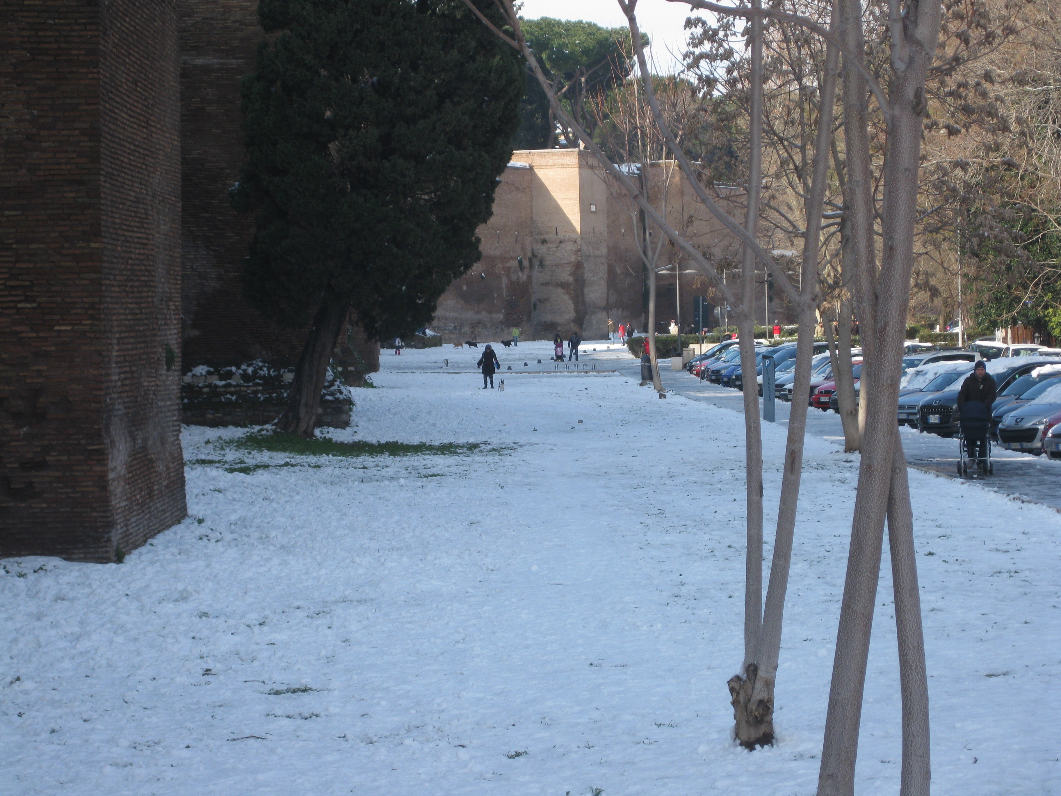 La neve a Porta Metronia