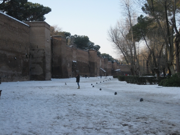 La neve a Porta Metronia