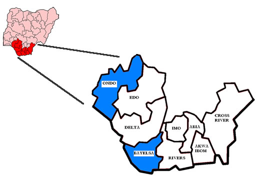 I nove Stati del delta del Niger