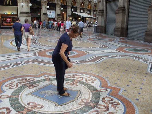 Simona alla Galleria di Milano