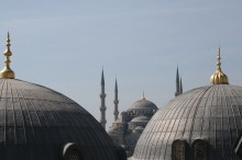 La Moschea Blu dall'alto di Aya Sofia